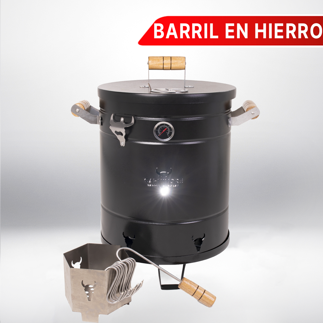 Barril Asador/Ahumador Carnivore Grande Hierro